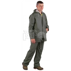 Coverguard Esőruha PVC sav és lúgálló antisztatikus kapucnis zöld 2XL