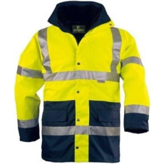 Coverguard Kabát Hi-Viz Fluo PE 4:1 kék/sárga 2XL