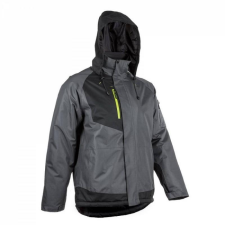 Coverguard Kabát Yuzu ripstop téli kapucnival polár bélés rejtett kapucni antracit 2XL munkaruha