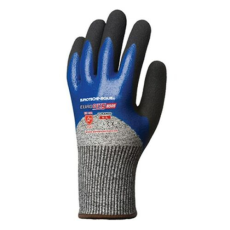 Coverguard Kesztyű mártott COVERGUARD Eurocut 5 vágásbiztos nitril szürke/kék 11-es 2 darab/pár