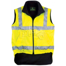 Coverguard Mellény Hi-Viz Fluo bélelt kifordítható Oxford külső fekete/sárga M