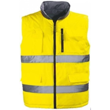 Coverguard Mellény Hi-Viz Fluo bélelt kifordítható Oxford külső szürke/sárga 3XL láthatósági ruházat