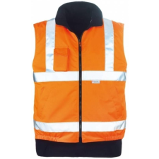 Coverguard Mellény Hi-Viz Fluo polár bélés fényvisszaverő csík narancs L láthatósági ruházat