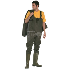Coverguard Nadrág+csizma (tacsi csizma) sav- és lúgálló PVC sötétzöld 40
