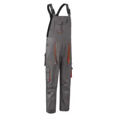 Coverguard Nadrág Paddock II kertész gumis vállpánt oldalgombos szürke/narancs 4XL