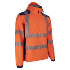 Coverguard NEBULO FLUO NARANCS/SÖTÉTKÉK SOFTSHELL KABÁT_L