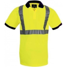 Coverguard Póló Yard fényvisszaverő szellőző poliészter galléros (140g/m2) sárga 2XL