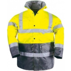 Coverguard Télikabát Hi-Viz Fluo melegbélés vízhatlan fényvisszaverő szürke/sárga XL