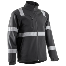 Coverguard VIGILE FEKETE SOFTSHELL DZSEKI FÉNYVISSZAVERŐ CSÍKKAL_XL