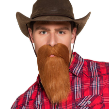  Cowboy szakáll bajusszal - barna jelmez