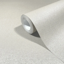 Craft Elegáns, textilhatású tapéta finom mintázattal, fehér árnyalatban 10x0.7m tapéta, díszléc és más dekoráció