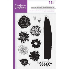 Crafter's Companion Szilikonbélyegző , CC Clear Stamps / Fancy Florals - (11 db) bélyegző