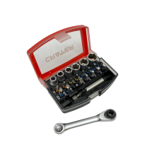 CRATER bit készlet 24 részes racsnis barkácsgép tartozék