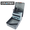 CRATER fémcsigafúró készlet 1-10mm 19r. hss d338 fém d.