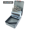 CRATER fémcsigafúró készlet 1-10mm 19r. hss-g d338 köszörült