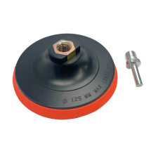 CRATER gumitányér tépőzáras 125mmxM14 +szár barkácsgép tartozék