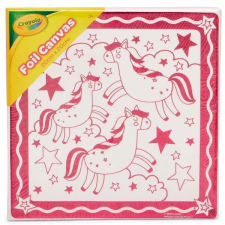 Crayola : Fóliás vászonkép unikornis mintákkal - 20 x 20 cm kreatív és készségfejlesztő