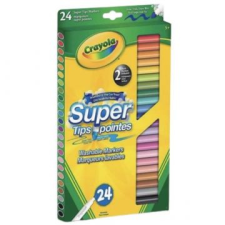 Crayola : lemosható, vékonyhegyű filctoll készlet, 24 db-os filctoll, marker