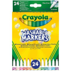 Crayola : lemosható, vékonyhegyű filctoll készlet - 24 db-os