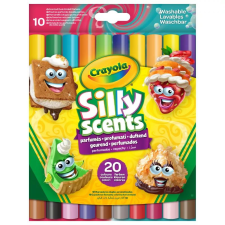 Crayola Silly Scent Kétoldalú tompahegyű filctoll készlet - Vegyes színek (10 db / csomag) filctoll, marker