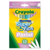 Crayola : super tips pasztell filctoll szett - 12 darabos