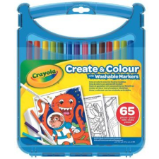 Crayola : supertips kimosható filctoll és papír készlet - 65 db-os filctoll, marker