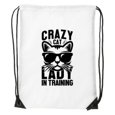 Crazy cat - Sport táska fehér tornazsák