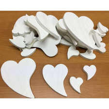 Cre Art Fa figura francia szív különböző méretek 20db/cs dekorációs kellék