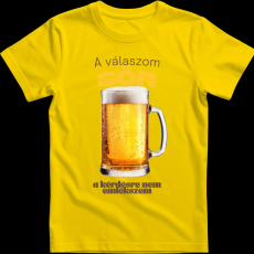 Createyou A válaszom sör.... - Férfi - Sárga - S