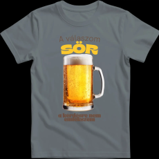 Createyou A válaszom sör.... - Férfi - Szürke - 2XL