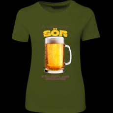 Createyou A válaszom sör.... - Női - Sötétzöld - S