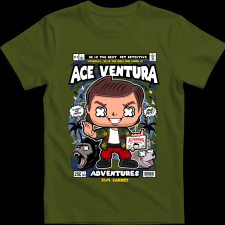 Createyou Ace Ventura - Férfi - Sötétzöld - 3XL férfi póló