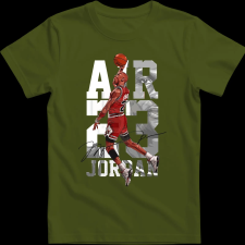 Createyou AIR JORDAN - Gyermek - Sötétzöld - L gyerek póló