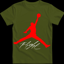 Createyou Air Jordan logo - Férfi - Sötétzöld - L férfi póló