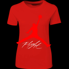 Createyou Air Jordan logo - Női - Piros - XL női póló