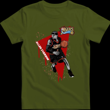 Createyou Allen Iverson Sixers - Gyermek - Sötétzöld - XS gyerek póló