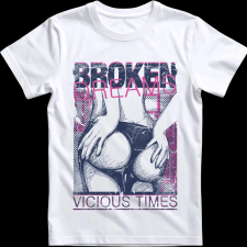 Createyou Broken Dreams - Férfi - Fehér - XL férfi póló