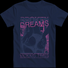 Createyou Broken Dreams - Férfi - Sötétkék - 3XL