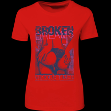Createyou Broken Dreams - Női - Piros - XL női póló