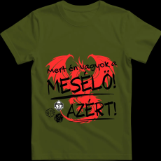 Createyou D&D Mert én vagyok a mesélő - Gyermek - Sötétzöld - XS