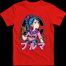 Createyou Dragon Ball Bulma 2 - Férfi - Piros - 2XL