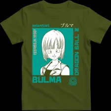 Createyou Dragon Ball Bulma - Gyermek - Sötétzöld - XS gyerek póló