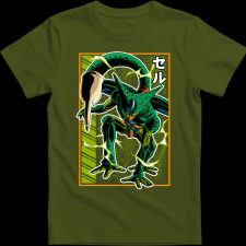 Createyou Dragon Ball Cell - Férfi - Sötétzöld - M férfi póló