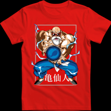 Createyou Dragon Ball Zseniális Teknős - Férfi - Piros - XL férfi póló