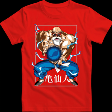 Createyou Dragon Ball Zseniális Teknős - Gyermek - Piros - S gyerek póló