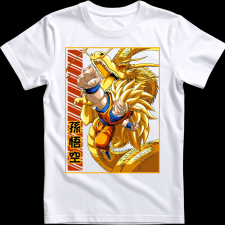 Createyou DragonBall SSJ3 Goku - Férfi - Fehér - XL férfi póló