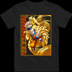 Createyou DragonBall SSJ3 Goku - Férfi - Fekete - 2XL
