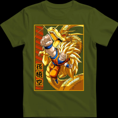Createyou DragonBall SSJ3 Goku - Férfi - Sötétzöld - XL
