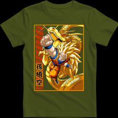 Createyou DragonBall SSJ3 Goku - Gyermek - Sötétzöld - L