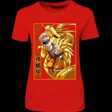 Createyou DragonBall SSJ3 Goku - Női - Piros - M női póló